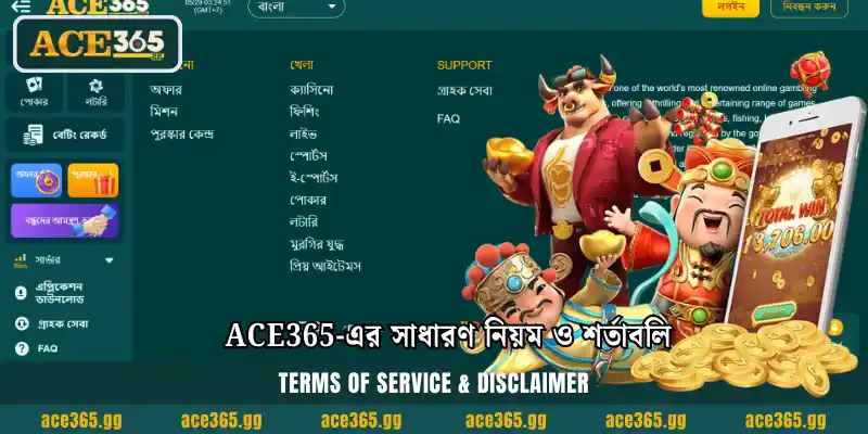 Terms of Service & Disclaimer: ACE365-এর সাধারণ নিয়ম ও শর্তাবলি