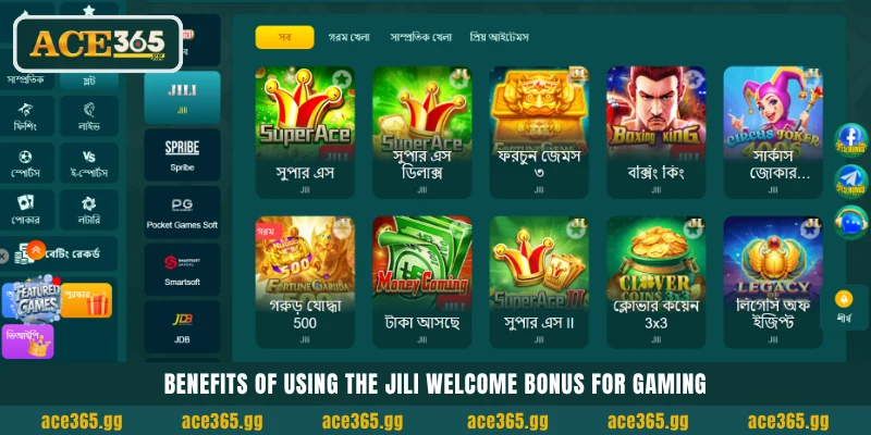 গেমিংয়ের জন্য ওয়েলকাম বোনাস ব্যবহারের এক্সক্লুসিভ সুবিধাসমূহ