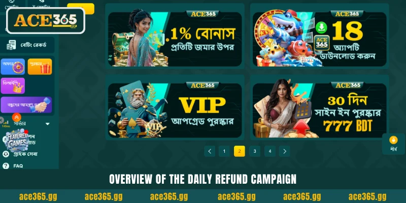 Daily Unlimited Cashback: রিয়েল বেটের ওপর 1.2% আনলিমিটেড রিটার্ন 2 ACE365 ডেইলি ক্যাশব্যাক ক্যাম্পেইনের ওভারভিউ